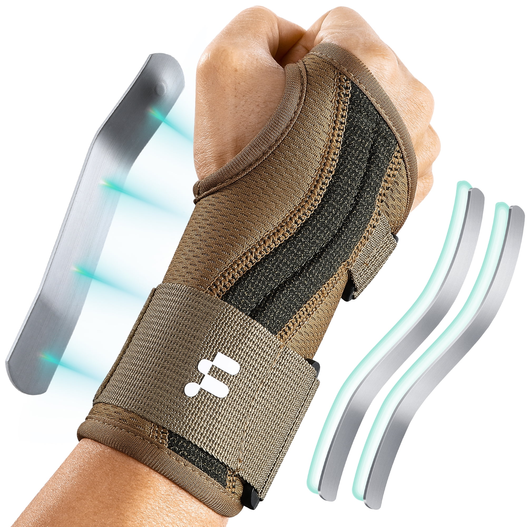 Fitomo Wrist Brace Carpal Tunnel Relief Brace with Splint and Palm Cushion