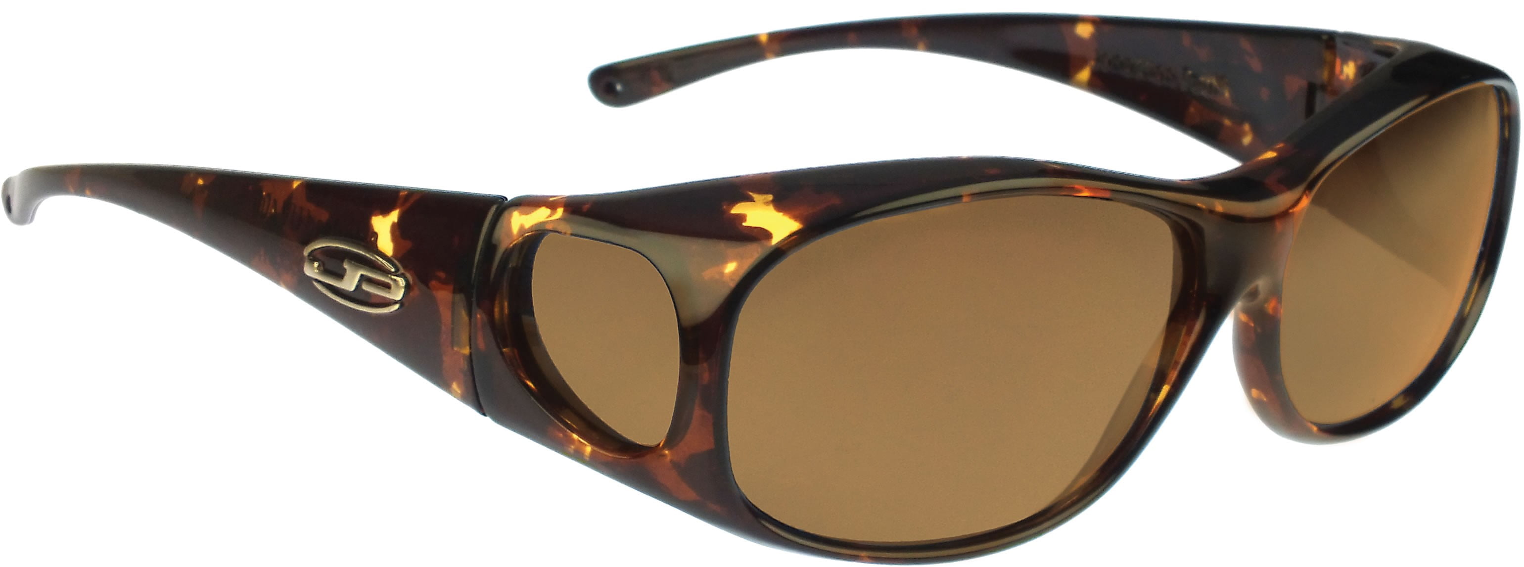 Jonathan Paul Aria Fitovers Sunglasses - Tortoiseshell Frame, Amber Polarized Lenses