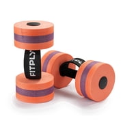 Fitply 2PCS Water Weights Aquatic Pool Dumbbells, EVA Foam with Handle Strip, Lightweight for Upper Body Water Aerobics Exercise