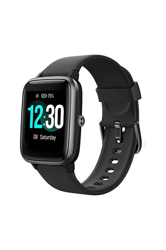 Smart Watch for Android Phones iPhones Fitness Tracker Watches with Heart Rate Monitor IP68 Waterproof Step Sleep Activity Tracker Full Touchscreen for Men Women (Black)