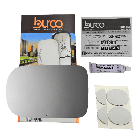 Fits 00-02 Jag S-Type Left Driver, Replacement Mirror Glass Lens with Adhesive, USA