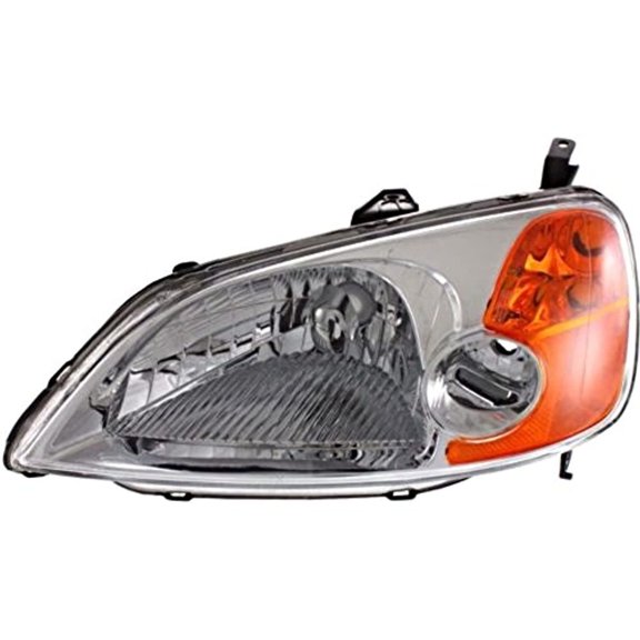 Fits 01-03 Civic Sedan (excludes Coupe, Hatchback) Left Driver Headlamp