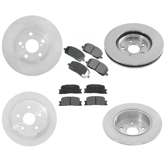 Fits 01-03 Toyota Highlander All Wheel Drive Front & Rear Rotors & Brake Pads