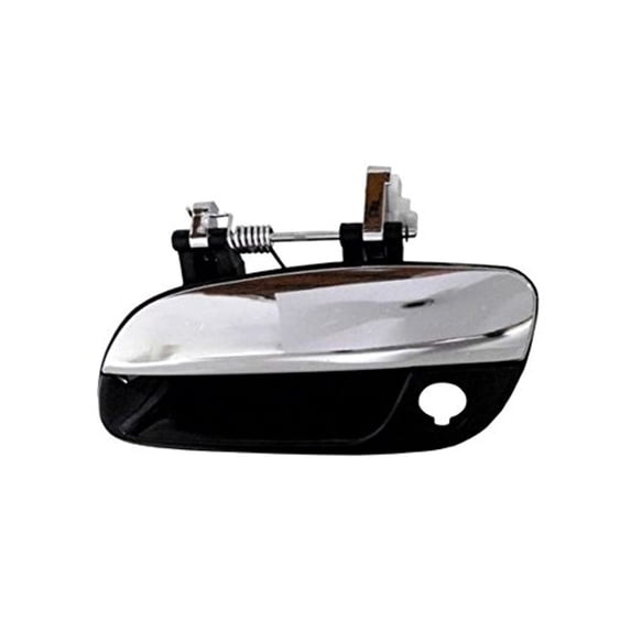 Fits 01-06 Elantra Left Driver Front Outside Door Handle w/Keyhole Black/Chrome