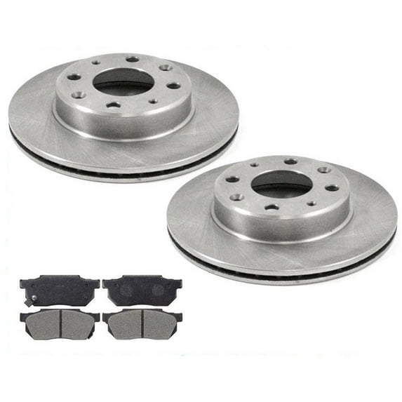 Fits 01-06 Honda Insight With CVT Automatic Trans Front Brake Disc Rotors Pads
