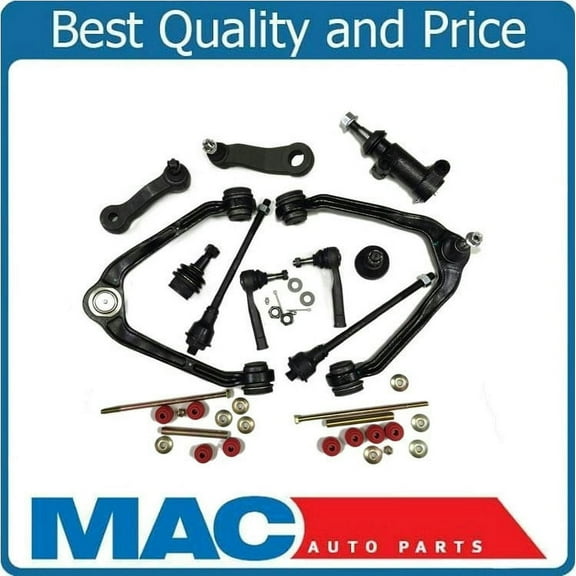 Fits 01-06 Tahoe Yukon 1500 Upp Control Arms Ball J Tie Rods Idler Pit Arm 13Pc
