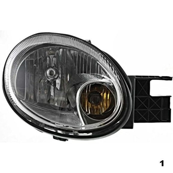 Fits 03-05 Neon Right Passenger Headlamp Assembly w/Chrome Bezel