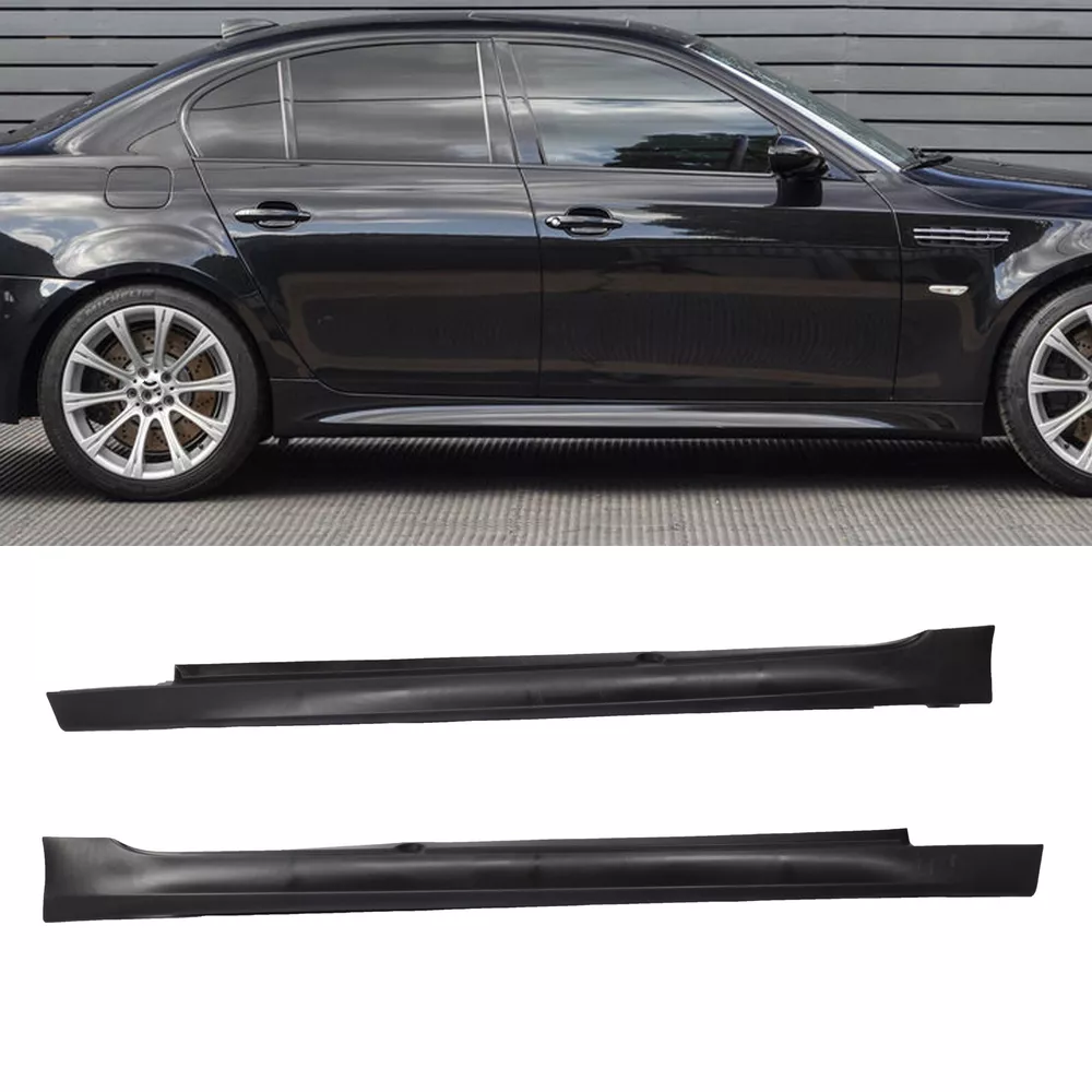 Top Gear Motors Fits 04 10 BMW E60 E61 5 Series M5 Style PP Side Skirts Panels Extension Pair