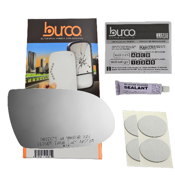 Fits 05-08 MB SL & SLK Class Right Passenger Convex Mirror Glass Lens w/Adhesive USA Non Heated Direct fit Over Glass