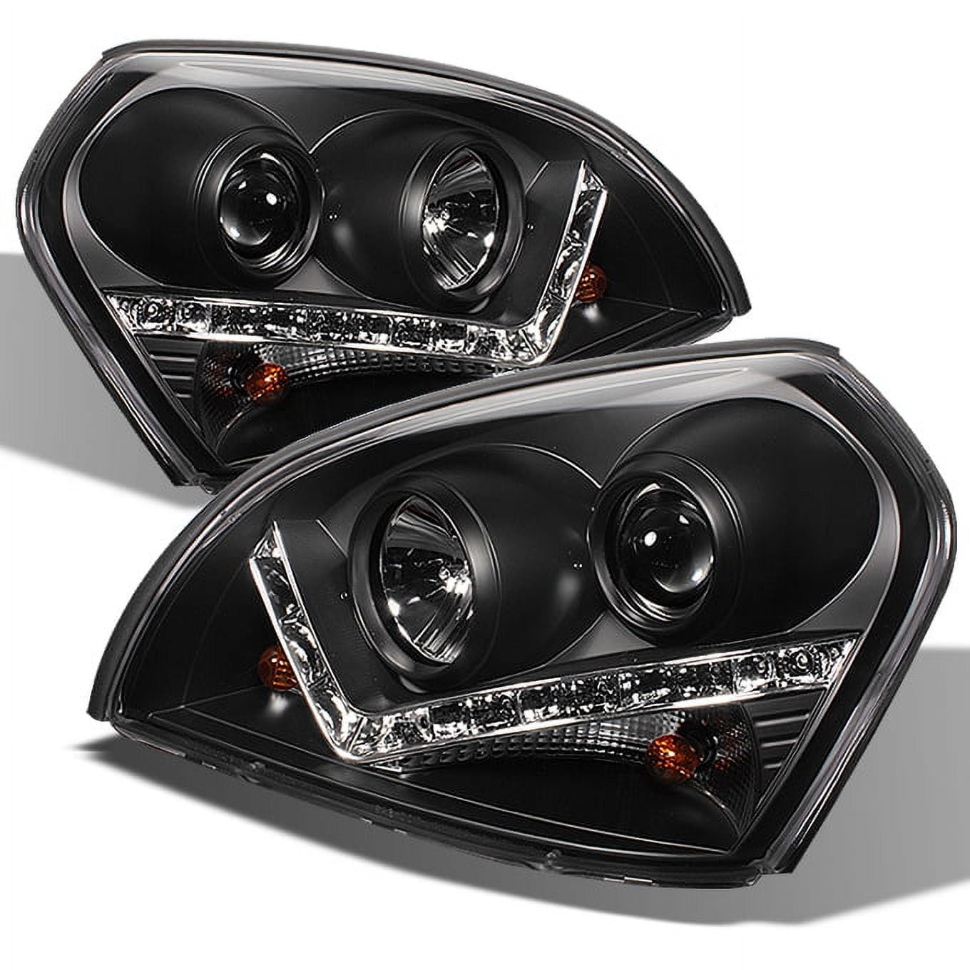 Fits 0509 Tucson Se Gls DRL Daylight LED Strip Black Projector