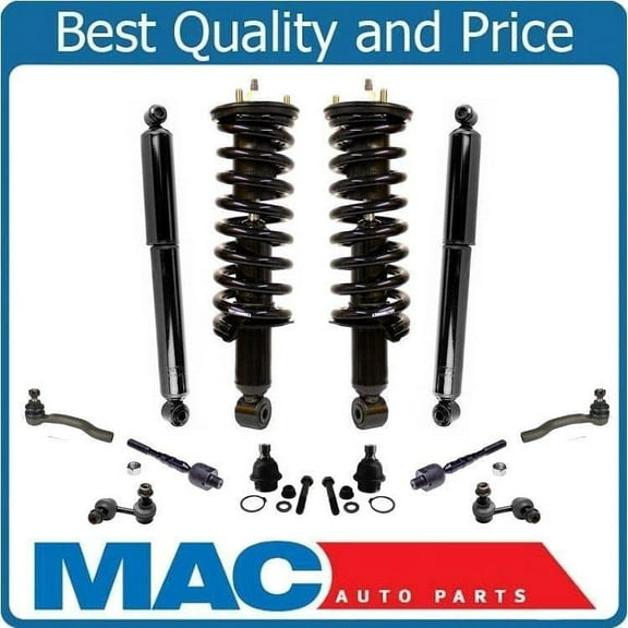 Fits 05-12 Pathfinder F Coil Spring Strut Tie Rods Ball Joints Sway Shocks 12Pc