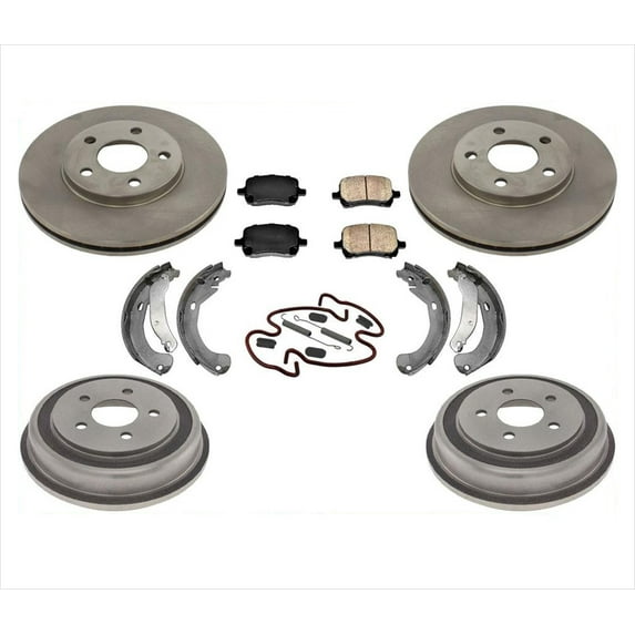 Fits 06-08 Chevrolet HHR 5 Lug Rotors With Rear Drums Front Rotors Brake Pads