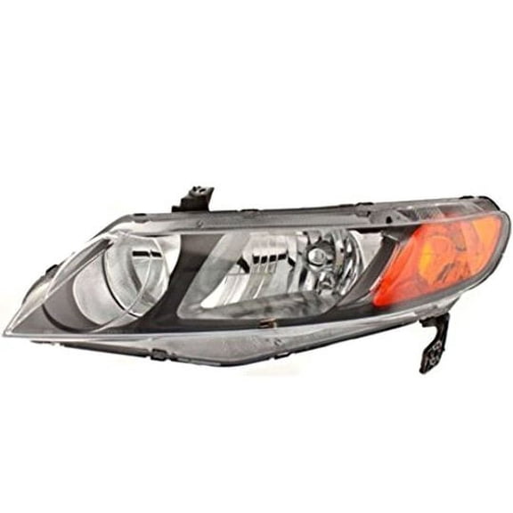 Fits 06-08 Ho Civic Sedan Left Driver Headlamp Assembly w/Amber Park Lens