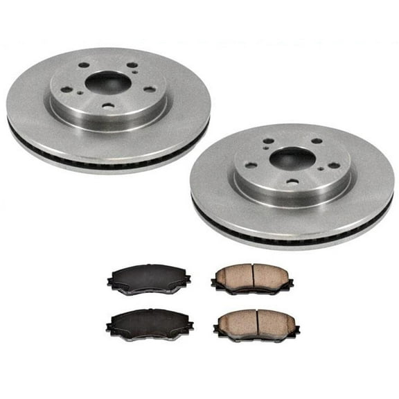 Fits 06-12 Rav 4 Frt Brake Rotors & Ceramic Pads 4 Cly Made In Japan W/O 3Rd Row