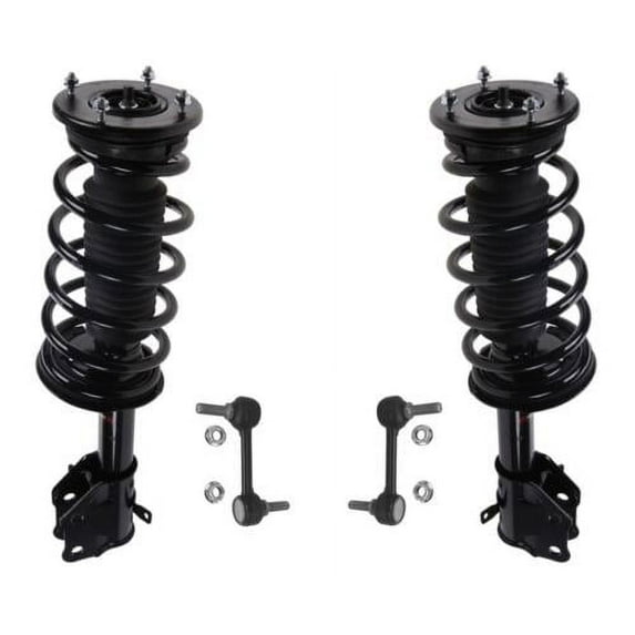 Fits 07-08 Ford Edge Front Complete Coil Spring Strut Assembly Sway Bar Link 4pc