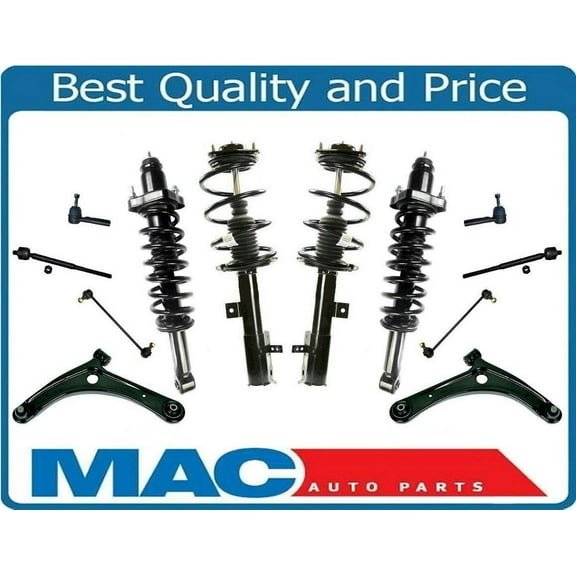 Fits 07-12 Caliber 2.0L 2.4L / No SRT4 (4) Complete Shock Spring Struts Chassis