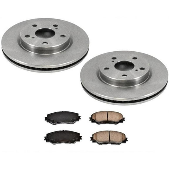 Fits 08-15 XB 06-17 2.4L Rav4 Without 3rd Row FRONT Rotors & Ceramic Brake Pads