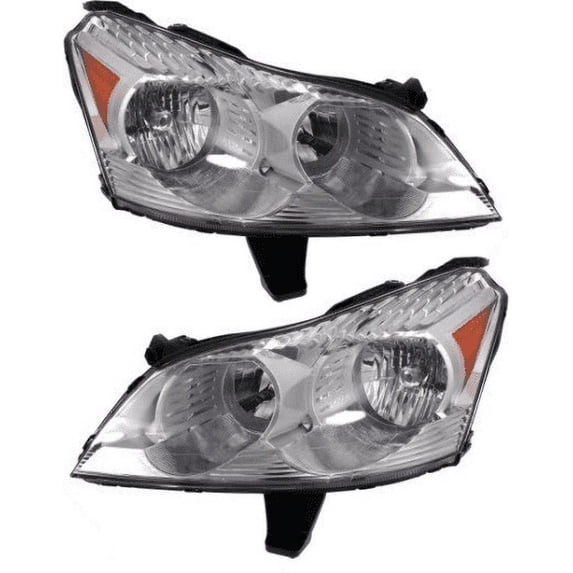 Fits 09-12 Chev Traverse Left & Right Headlight Assm Without Projector Beam-Set