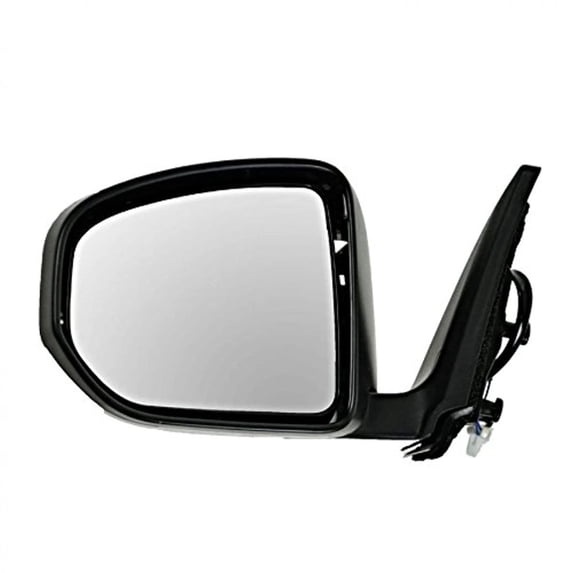 Fits 09-14 370Z Left Driver Unpainted Power Mirror Smooth Black No Heat