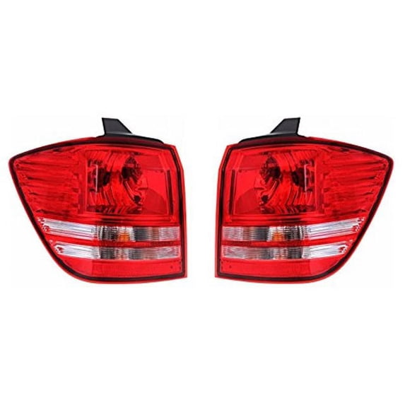Fits 09-14 Journey Left & Right Tail Light Assemblies Set Outer Quarter Mounted (for Models w/ Halogen Bulb Type Only)