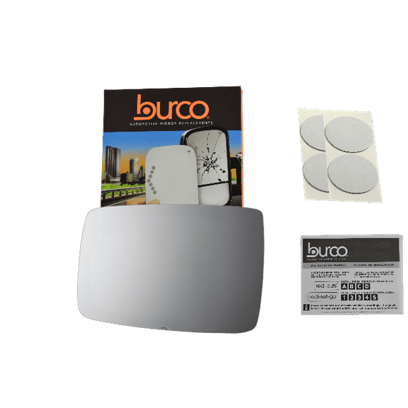 Fits 09-19 Ram 1500, 2500, 3500 Left Driver Mirror Glass Lens w/Adhesive USA Alternative Direct Fit Over Glass For Heated Auto Dimming Type Mirrors Only