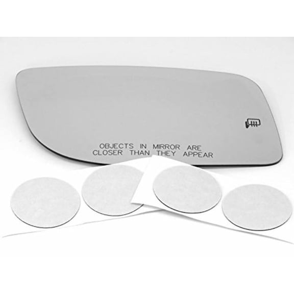 Fits 10-16 LINC MKS, Heated Right Passenger Side Mirror Glass Lens w/Adhesive w/Out Corner Spot Mirror