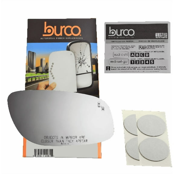 Fits 10-19 Taurus Right Pass Mirror Glass Lens w/Blind Spot Detection Icon