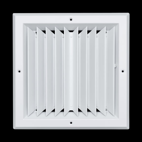 Fits 10x10 Duct Opening 2 WAY Aluminum Square Ceiling Diffuser by Handua | Register Vent Cover Grille for Ceiling | Rust Proof | White | Out Dim: 11.75" X 11.75"