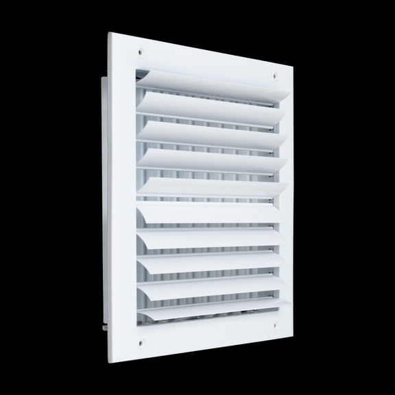 Fits 10x10 Duct Opening Aluminum 2-WAY Adjustable Air Supply Grille by Handua | Curved Blade Register Vent Cover for Sidewall & Ceiling | White | Outer Size: 11.75" X 11.75"