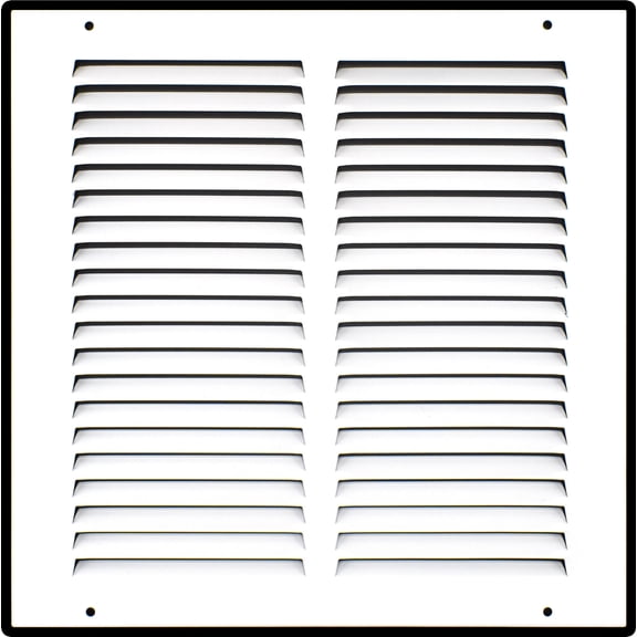 Fits 10x10 Duct Opening | Steel Return Air Grille by Handua | Vent Cover Grill for Sidewall and Ceiling | White | HVAC Cold Air Intake Grille | Outer Dimensions: 11.75"W X 11.75"H