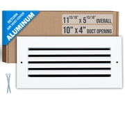 Fits 10x4 Duct Opening | Aluminum Return Air Grille by Handua | Vent Cover Grill for Sidewall and Ceiling | Rust Free | Durable Powder Coating | HVAC Cold Air Intake Grille | White