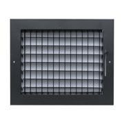 Fits 10x8 Duct Opening Steel Adjustable Air Supply Grille by Handua | Register Vent Cover Grill for Sidewall and Ceiling | Black | Out Dim 11.75" X 9.75"