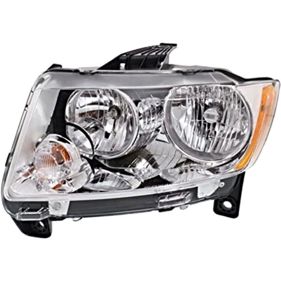 Fits 11-13 Grand Cherokee Left Driver Halogen Headlamp Assembly