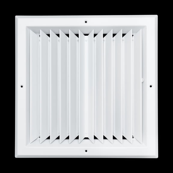 Fits 12x12 Duct Opening 2 WAY Aluminum Square Ceiling Diffuser by Handua | Register Vent Cover Grille for Ceiling | Rust Proof | White | Out Dim: 13.75" X 13.75"