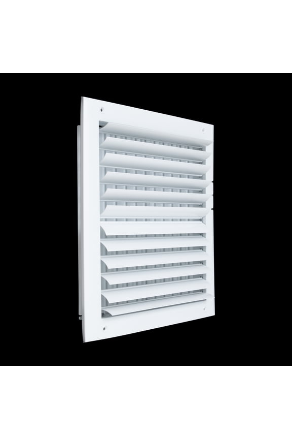 Fits 12x12 Duct Opening Aluminum 2-WAY Adjustable Air Supply Grille by Handua | Curved Blade Register Vent Cover for Sidewall & Ceiling | White | Outer Size: 13.75" X 13.75"