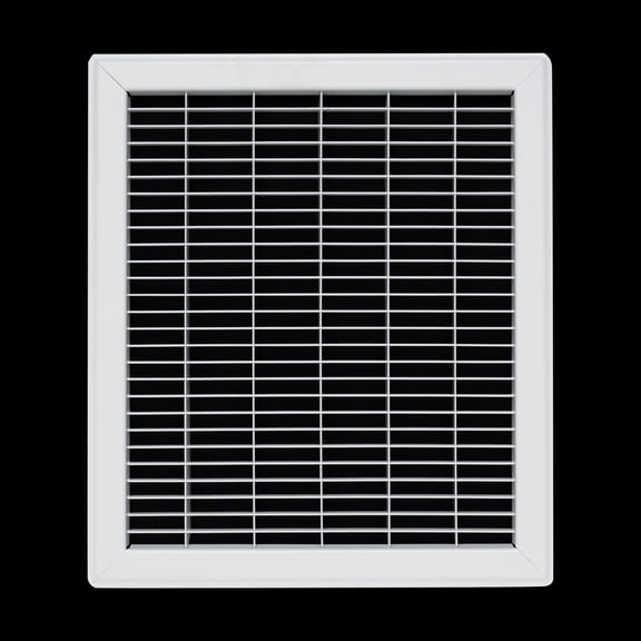 Fits 12x14 and 14x12 Duct Opening | Return Air Floor Grille by Handua | Walkable Vent Cover Grill for Floor | White | Heavy Duty Fixed Blades | Out Dim: 13.75"W X 15.75"H