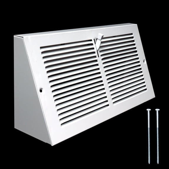 Triangular Duct Opening Fits 12x6 Duct Opening | Steel Triangular Baseboard Air Supply Grille ...
