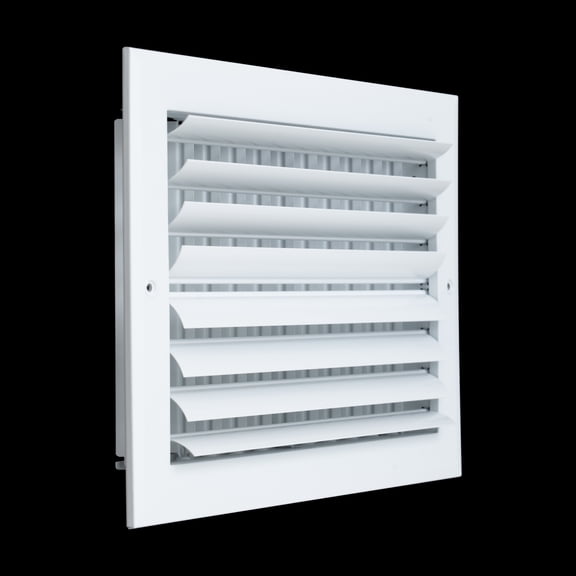 Fits 12x8 Duct Opening Aluminum 2-WAY Adjustable Air Supply Grille by Handua | Curved Blade Register Vent Cover for Sidewall & Ceiling | White | Outer Size: 13.75" X 9.75"