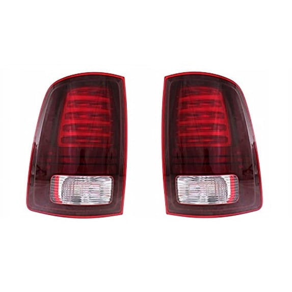 Fits 13-15 RAM PICKUP Left & RIGHT SET TAIL LAMP ASSMS LED TYPE W/O CHROME TRIM
