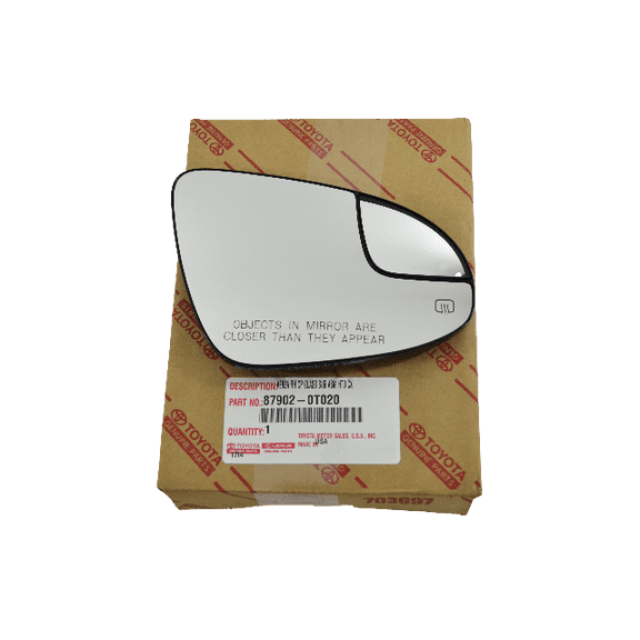 Fits 13-15 Venza Right Pass Mirror Glass as Pictured OE Heated w/Holder