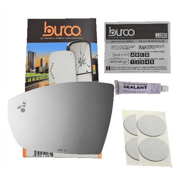 Fits 13-16 Fd Escape Left Driver Mirror Glass Lens w/Blindspot Detection Icon