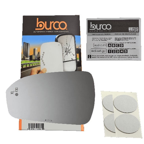 Fits 13-19 FD Fusion Left Driver Mirror Glass w/Blind Spot Detection Icon