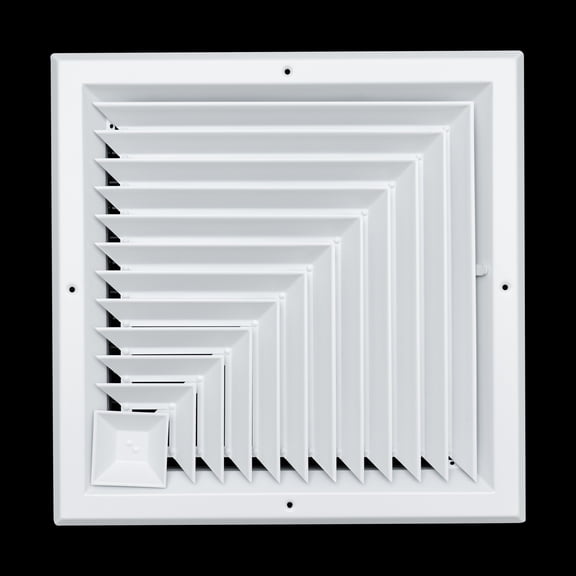 Fits 14x14 Duct Opening 2 WAY Aluminum Square Ceiling Diffuser by Handua | Register Vent Cover Grille for Ceiling | Rust Proof | White | Out Dim: 15.75" X 15.75"