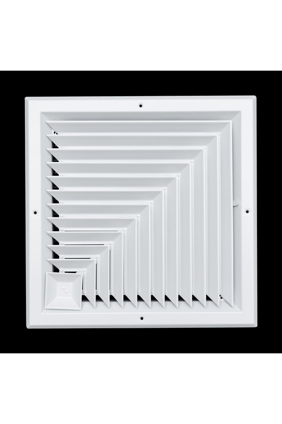Fits 14x14 Duct Opening 2 WAY Aluminum Square Ceiling Diffuser by Handua | Register Vent Cover Grille for Ceiling | Rust Proof | White | Out Dim: 15.75" X 15.75"
