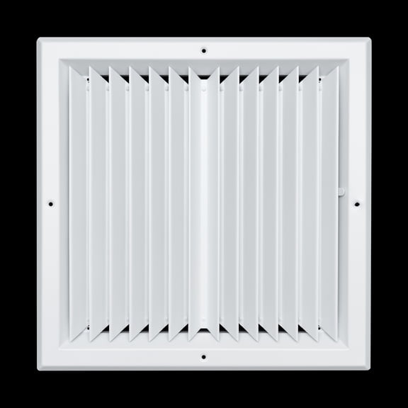 Fits 14x14 Duct Opening 2 WAY Aluminum Square Ceiling Diffuser by Handua | Register Vent Cover Grille for Ceiling | Rust Proof | White | Out Dim: 15.75" X 15.75"