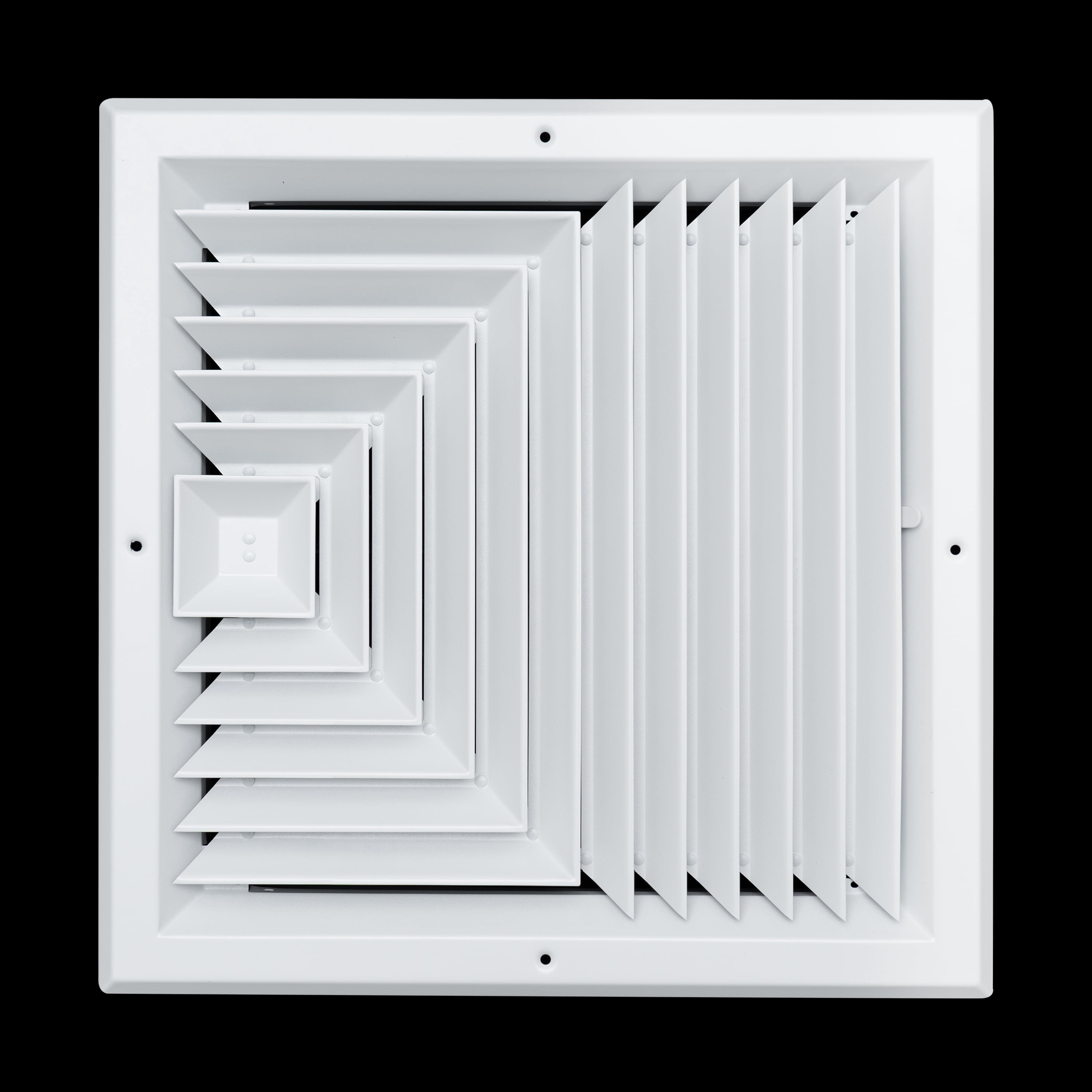 Fits 14x14 Duct Opening 3 WAY Aluminum Square Ceiling Diffuser by Handua | Register Vent Cover Grille for Ceiling | Rust Proof | White | Out Dim: 15.75" X 15.75"