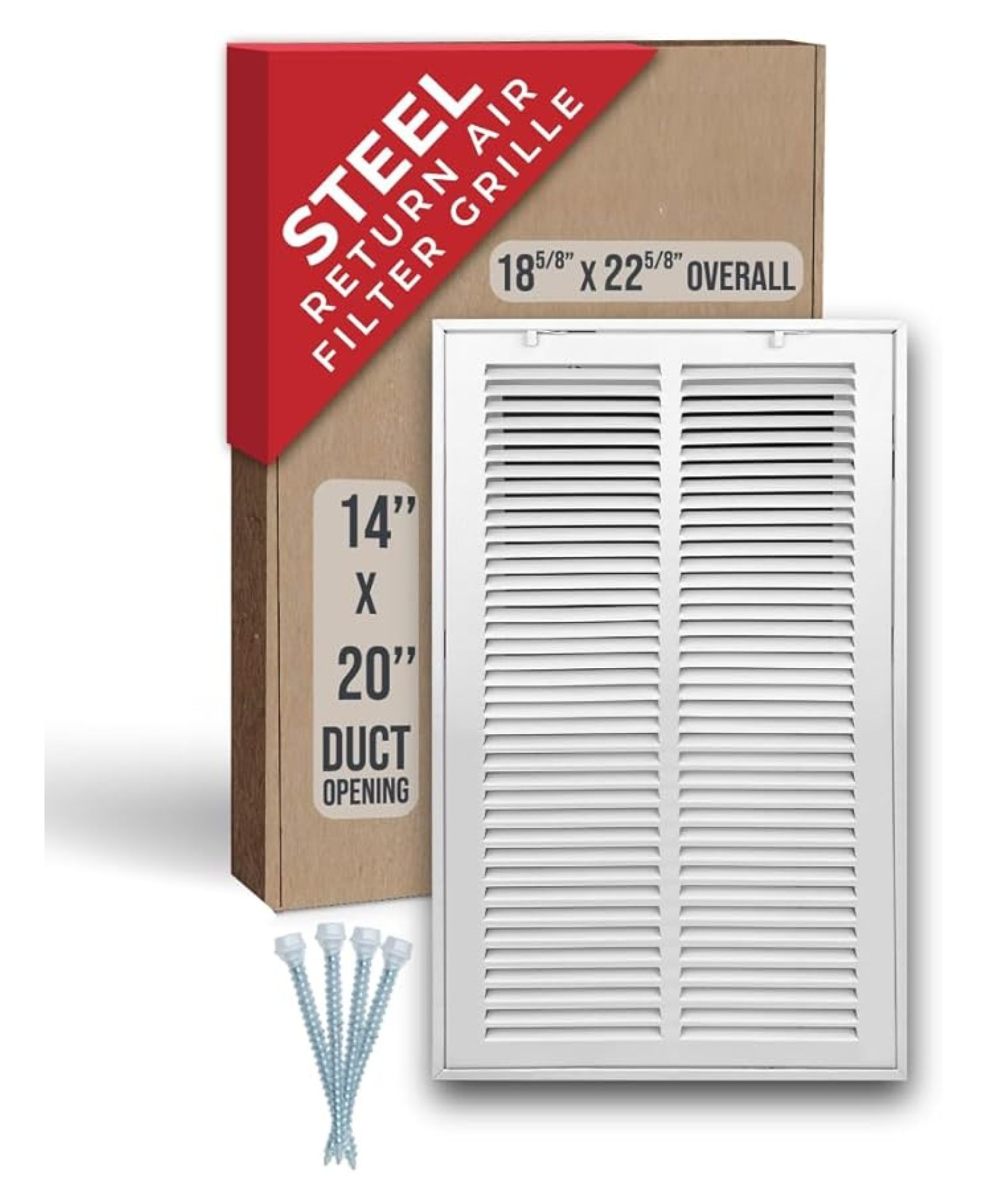 14x20 Filter Rack Fits 14x20 Duct Opening | Steel Return Air Filter Grille by [Removable ...