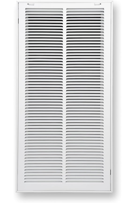 Fits 14x30 Duct Opening | Steel Return Air Filter Grille by Handua [Removable Door] for 1-inch Filters | Vent Cover Grill | White | Easy-to-Use Plastic Latches | Out Dim: 16 5/8"W X 32 5/8"H