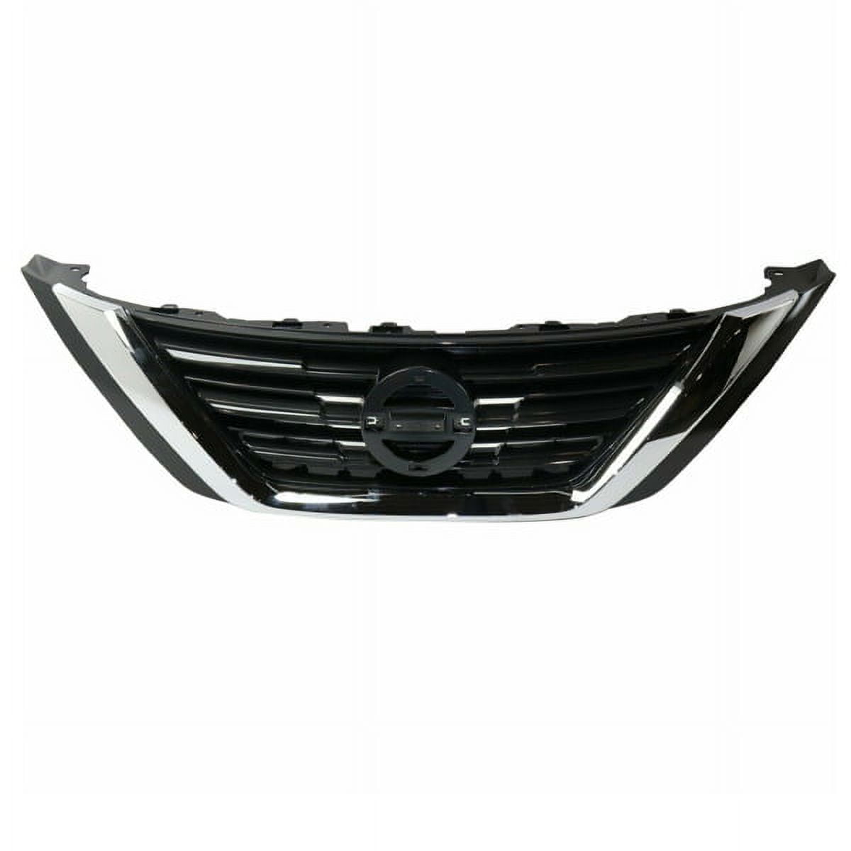 Fits 16-18 Altima Front Grill Grille Assembly Chrome Shell w/Silver Gray Insert