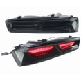 thumbnail image 1 of Fits 16-18 Chevy Camaro Sequential Turn Signal LED Tail Lights Pair - Smoke, 1 of 3